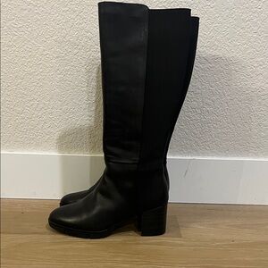 Imported Black Heeled Boots for Women